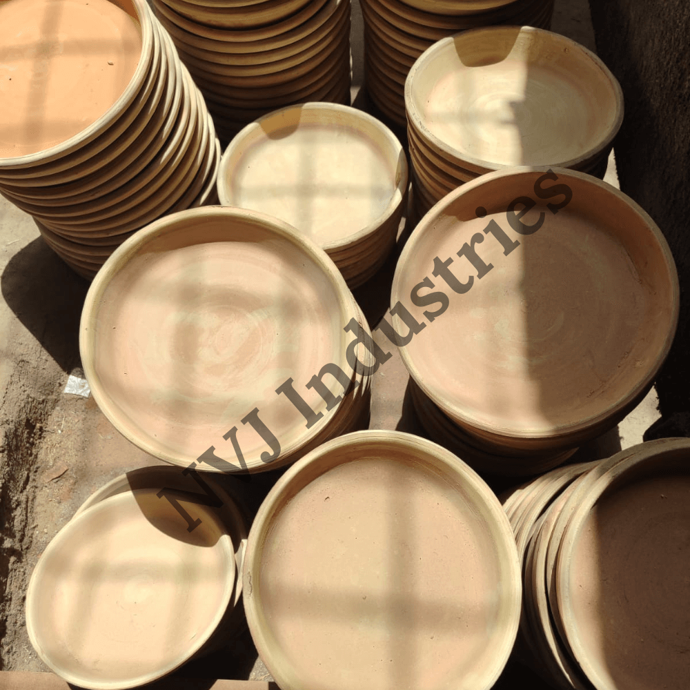 Clay Plates (Art No. JDM-120) | Handmade by NVJ INDUSTRIES